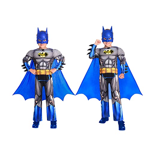 amscan-Disfraz Inf. W.B.: Batman El Intrepido T.4-6 Años, color azul, (361-9906622_0194099003872)